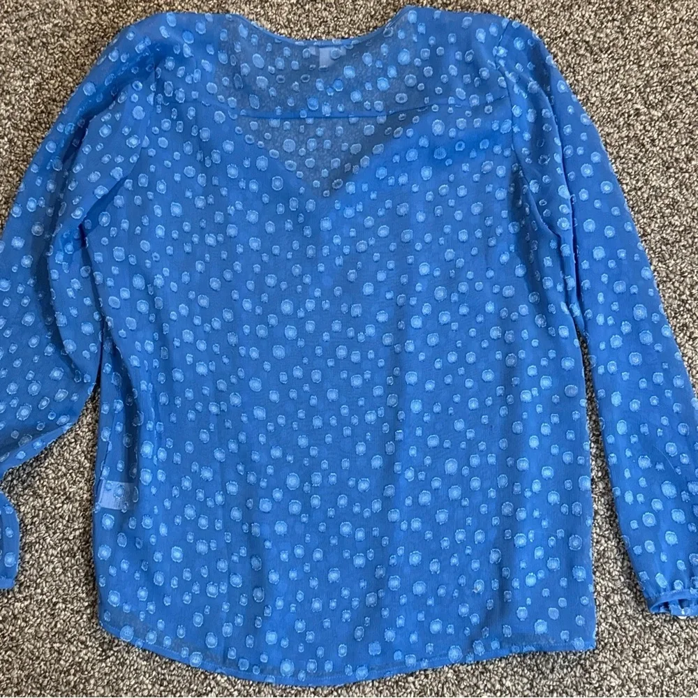 J. Crew Blue Printed Blouse
